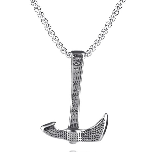 ❤️Stainless steel chain axe pendant necklace for women/men, N90201P220 - Picture 5 of 8